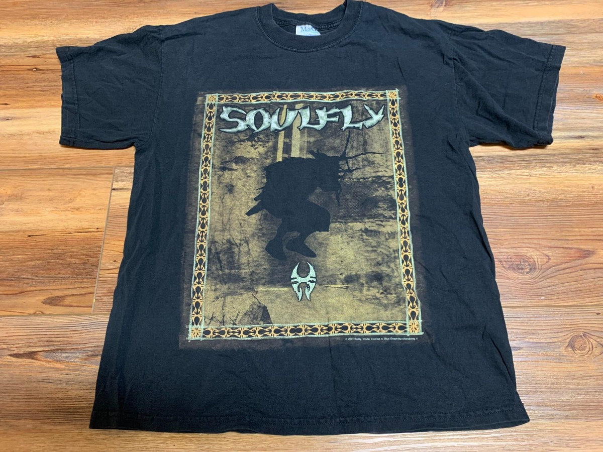 Vintage Soulfly Primitive Blue Grape t-shirt 2001 size L | eBay