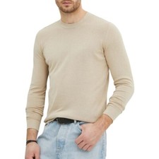 MAGLIA MAGLIE UOMO LIU JO GIRO FRESH M124P202 COTONE 257 BEIGE ORIGINALE PE 2024