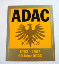 Werbe-Aufkleber ADAC Club Mitglied Plakette 90 Jahre 1903-1993 Oldtimer au&szlig;en