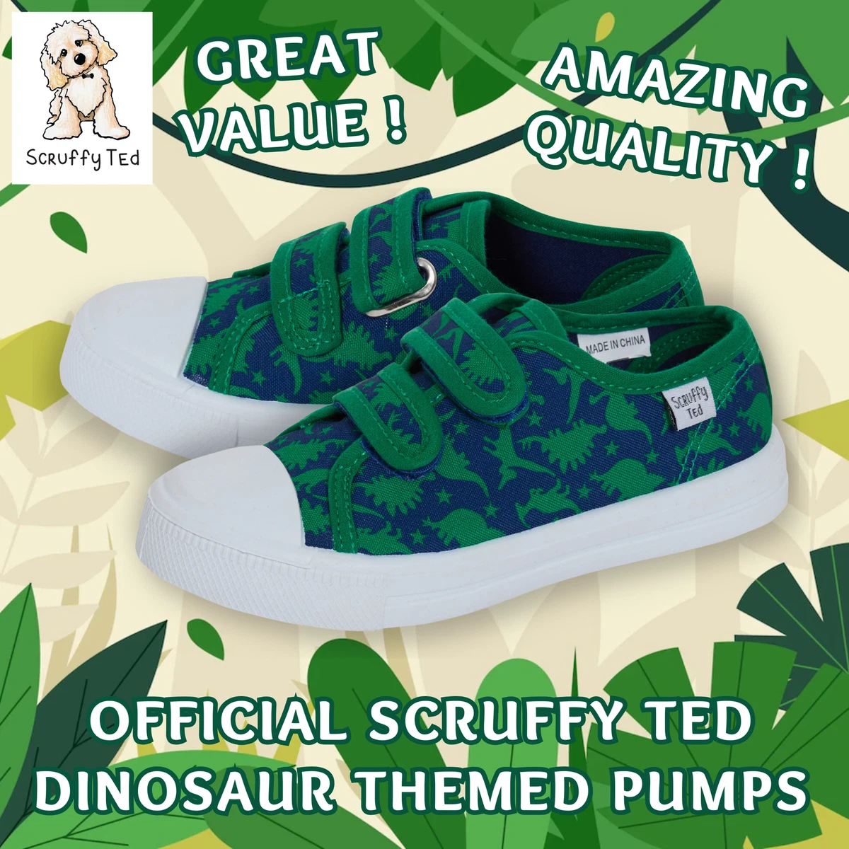 Dinosaur canvas hotsell shoes