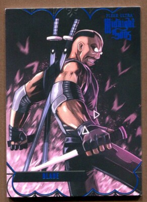 スケッチカード Fleer Ultra Midnight Sons Blade Blade 2023 Fleer Ultra Marvel Midnight Sons Blue 022/180 #10