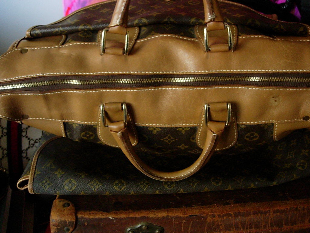 RARE Vintage LOUIS VUITTON Saks FC Tote Suitcase Luggage Accessory Bag  Keepall