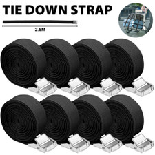 12 Packs Lashing Straps Cargo Luggage Tie Down Cam Buckle Roof Rack 2.5m X 25mm