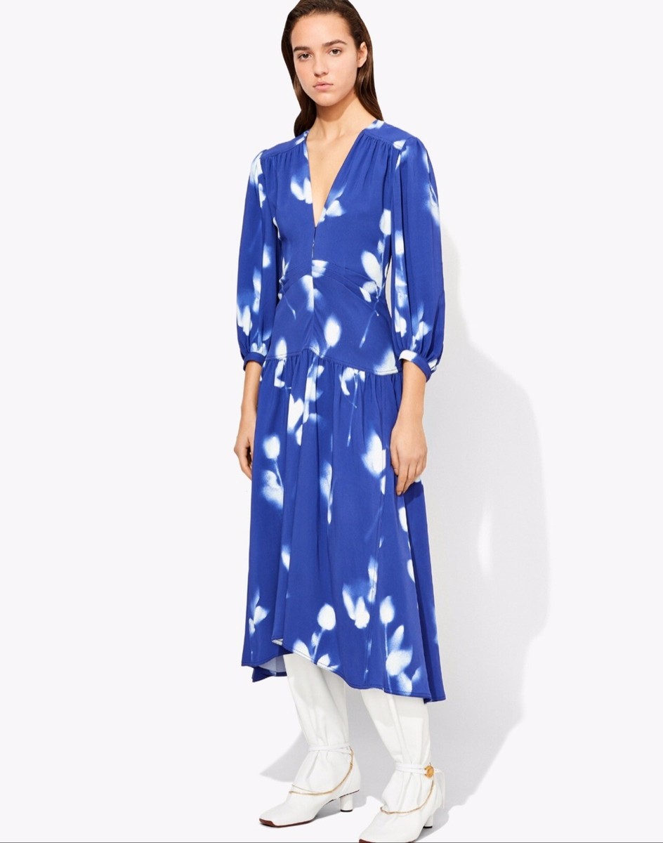 proenza schouler ruched tie-dye midi-dress Proenza Schouler Tie-Dye Gathered Midi Dress