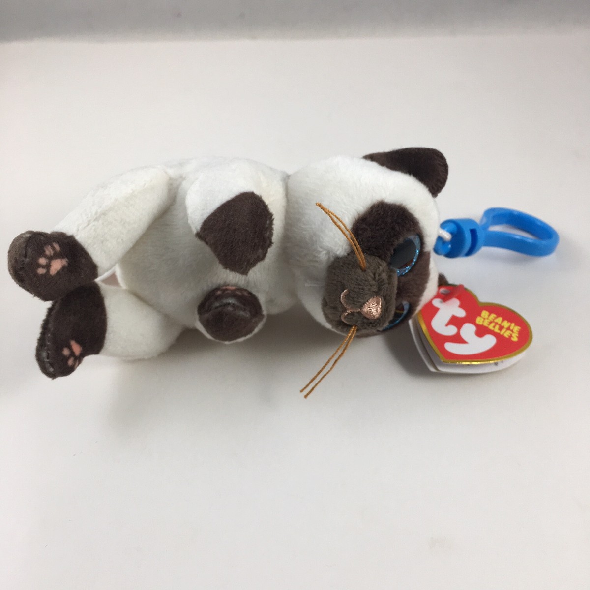 Ty Beanie Baby Bellies Plastic Key Clip - MISO the Siamese Cat (4