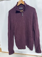 Ted Baker London Sweater Pullover 1/4 Zip Maroon Long Sleeve Casual Men's Size 4
