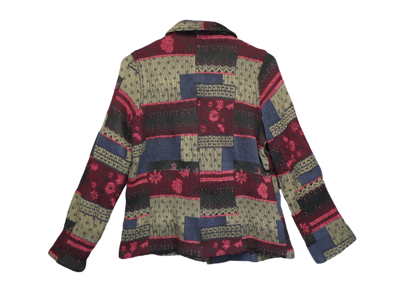 TravelSmith Patchwork Textured Jacket Button Fron… - image 2