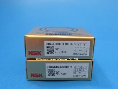   NSK 20TAC47BSUC10PN7BP4 Abec7 Precision Ball Screw Bearings (Matched Set of 2)