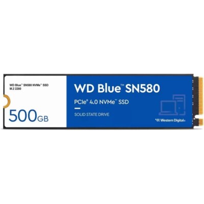 500GB SSD Western Digital WD Blue SN580 NVME M.2 PCI Express 4.0