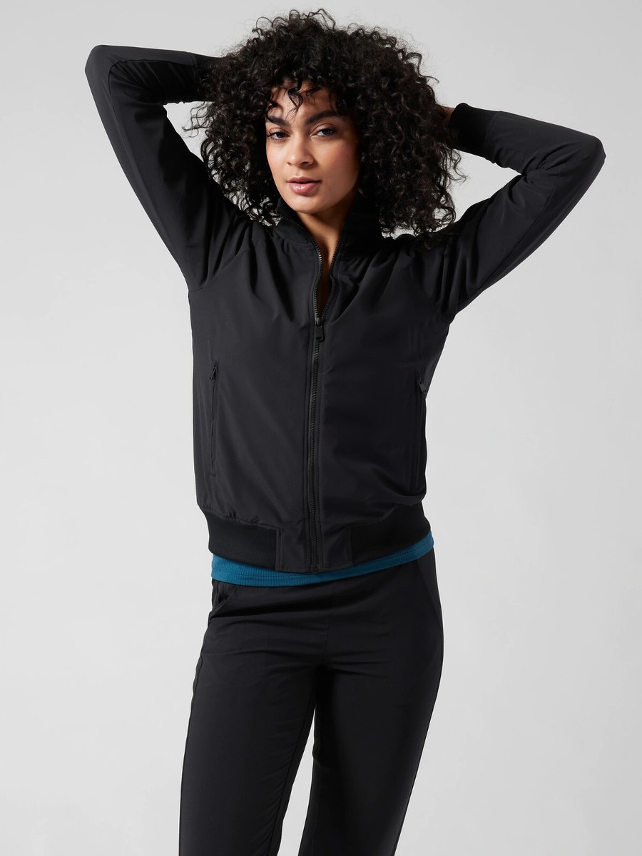 AMERI JACKET LIKE V NECK TOP ブラック Ameri（アメリ）の「JACKET LIKE V NECK TOP（Tシャツ