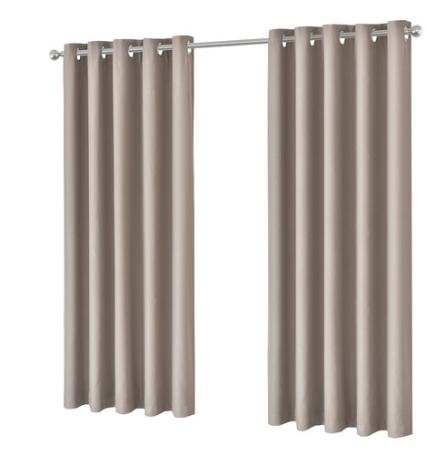 Blockout Eyelet Curtains Blackout 3 layers Woven Drapes Bedroom Thermal 1Panel - Picture 25 of 206