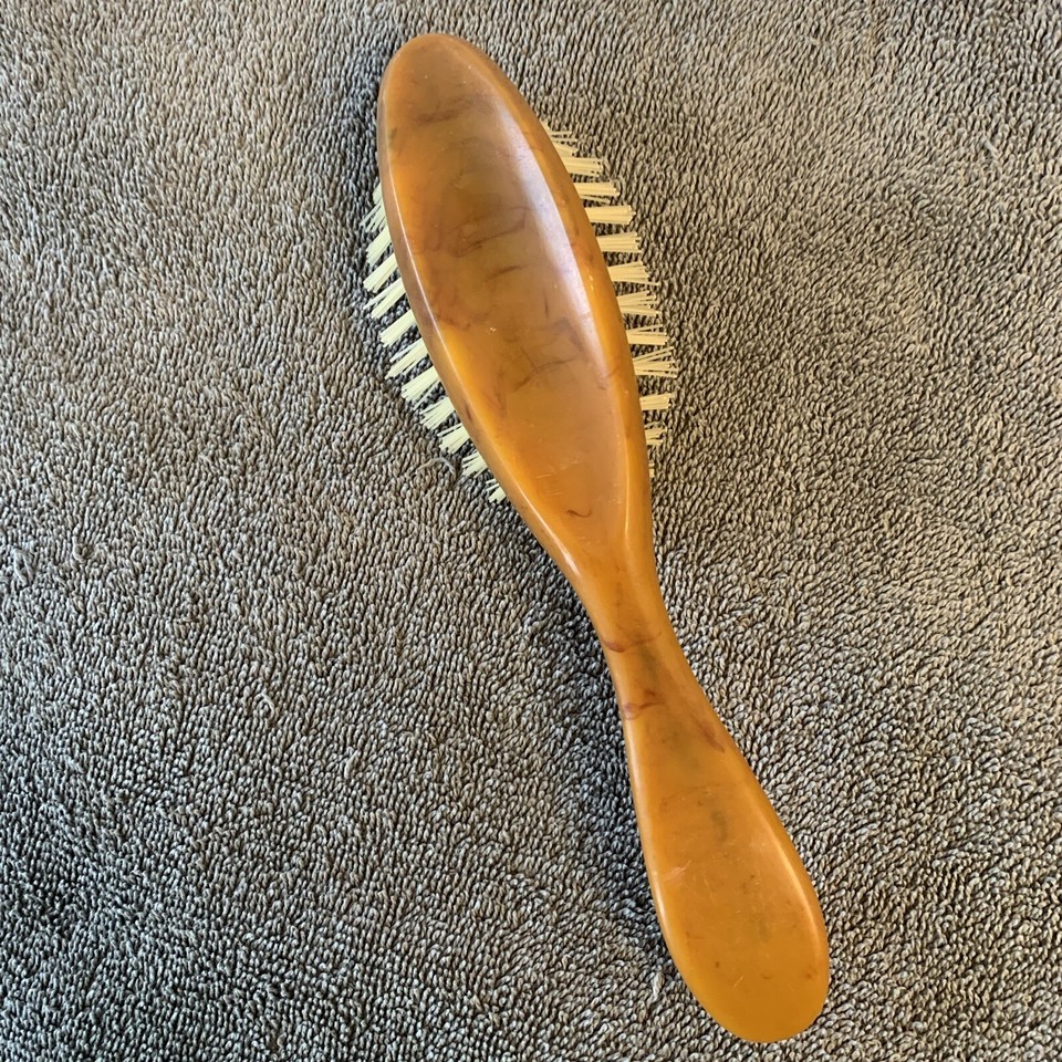 Vintage Avon Hair Brush FLAIR Brush 8 Inch Carmel Butterscotch Natural Bristle eBay