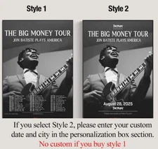 Jon Batiste 2025 The Big Money Tour Poster