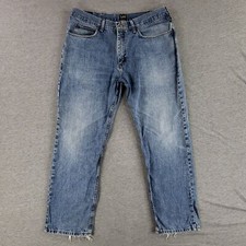 Vintage Lee 36x30 Relaxed Fit Blue Jeans Retro Old School Denim Faded Wash