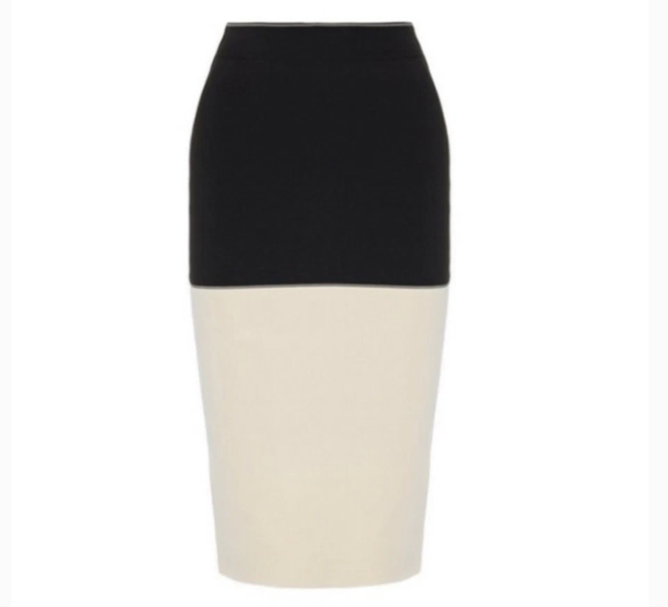Rag And Bone Regina Color Block Cotton Pencil Skirt XS 🔲 Nice Pre-Owned. - Image 4 of 4