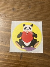 Lisa Frank panda with Heart sticker module vintage 80s