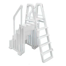 Ocean Blue 38" Mighty Step & Ladder Set Above Ground Swimming Pool Entry System