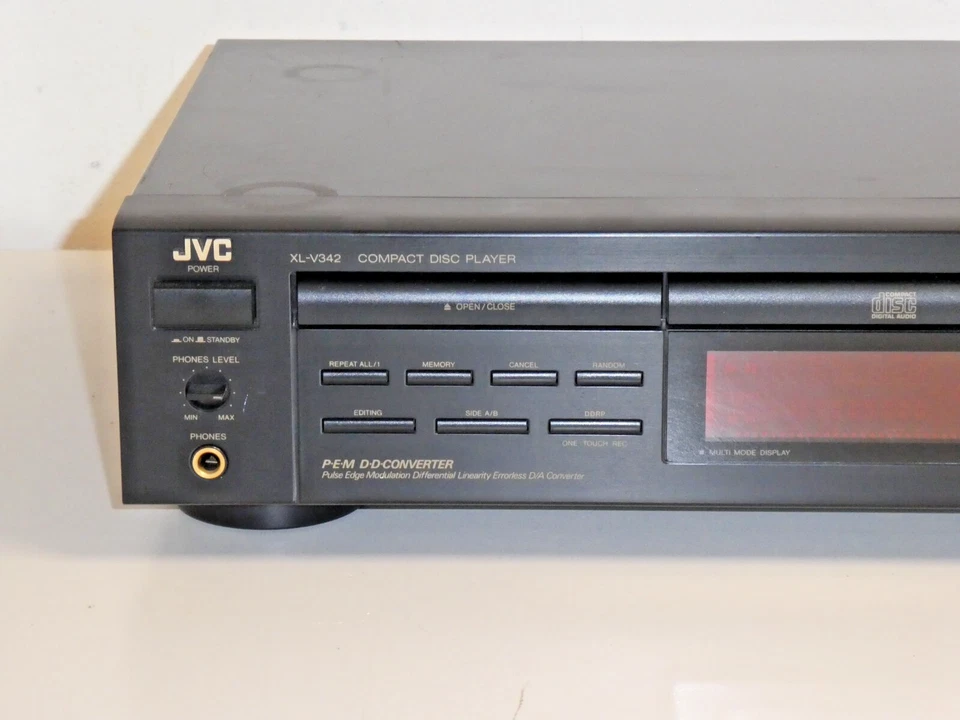 JVC XL-V342 Vintage CD-Player in Schwarz / DEFEKT erkennt keine Disc - Bild 2 von 4