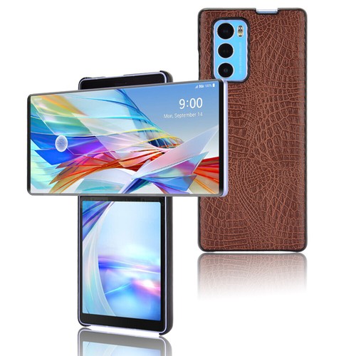 For LG Wing 5G Luxury Slim Matte Crocodile Leather Case Hybrid Hard Back Cover - Picture 17 of 36