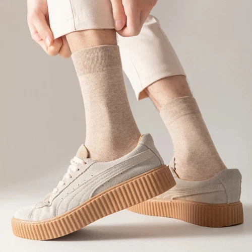 5Pairs Combed Cotton Socks Business Men High Quality Long Casual Mid Tube Socks - Picture 7 of 40