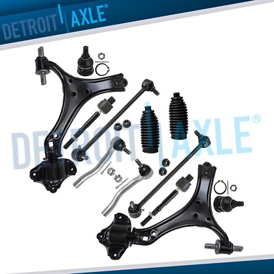 Front Lower Control Arms Sway Bars Tie Rods for 2013-2017 Honda Accord Acura TLX