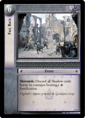 LOTR TCG BOHD Battle of Helms Deep FALL BACK 5U34 Foil NM/M