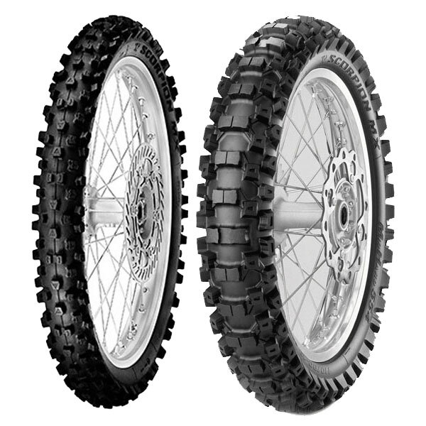 TYRE PAIR PIRELLI 2.50-10 MX EXTRA J + 120/80-19 MX32 MID H
