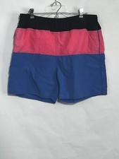 Vintage 90s Surf Gear Neon Colorblock L 36/38 lined Nylon swim shorts trunks