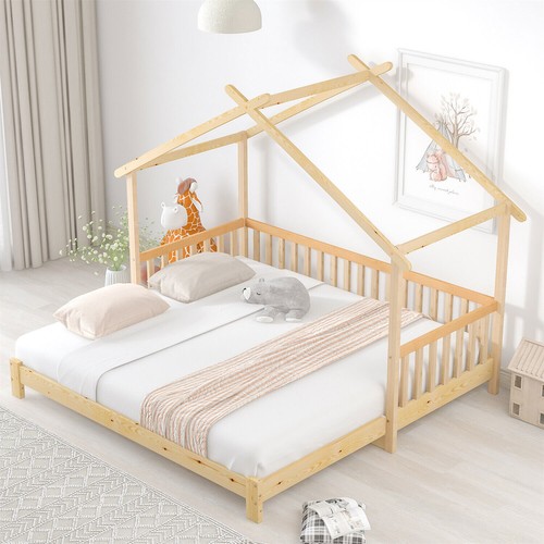 Kinderbett Hausbett Tagesbett 90x200cm Holz Ausziehbett Einzelbett Doppelbett - Bild 3 von 12