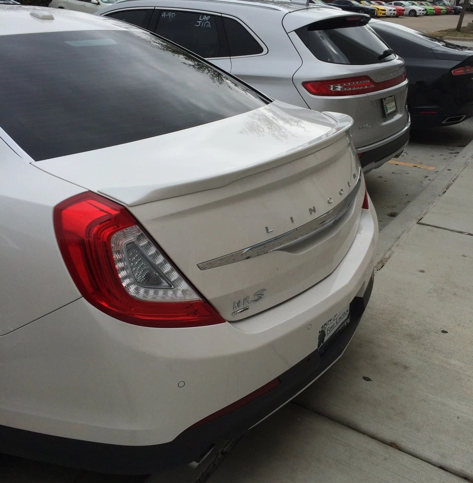 Spoiler For Lincoln MKS 2013-2016 Lipmount Factory Style Unpainted Primer New - Image 2 of 4