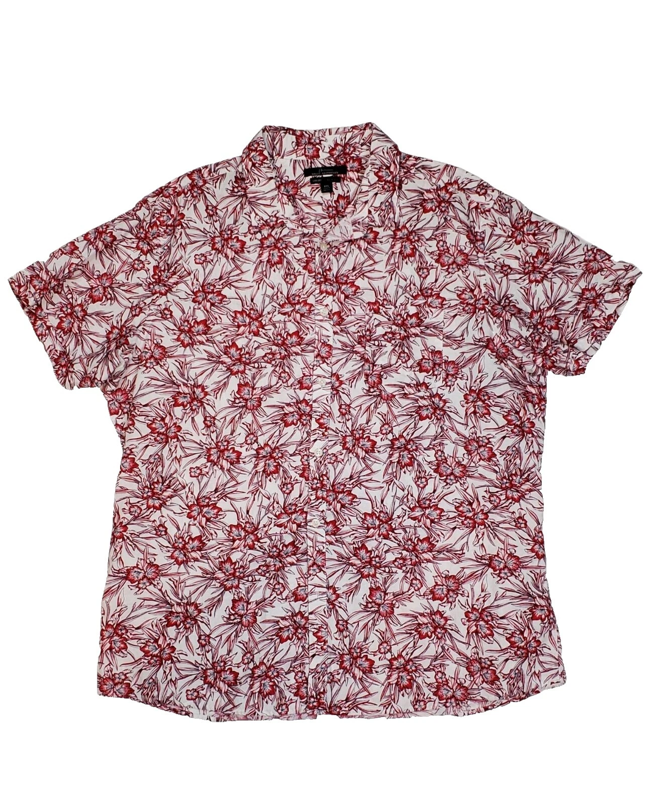 Marc Anthony 花卉休闲纽扣衬衫男士