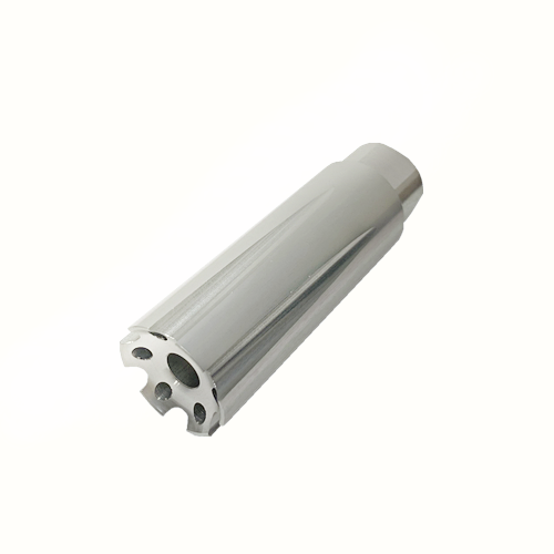 1/2x28 Thread Low Concussion Muzzle Brake for 223 22LR 5.56 in Silver
