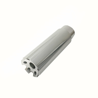 1/2x28 TPI Thread Low Concussion Muzzle Brake For 9 , Silver Color