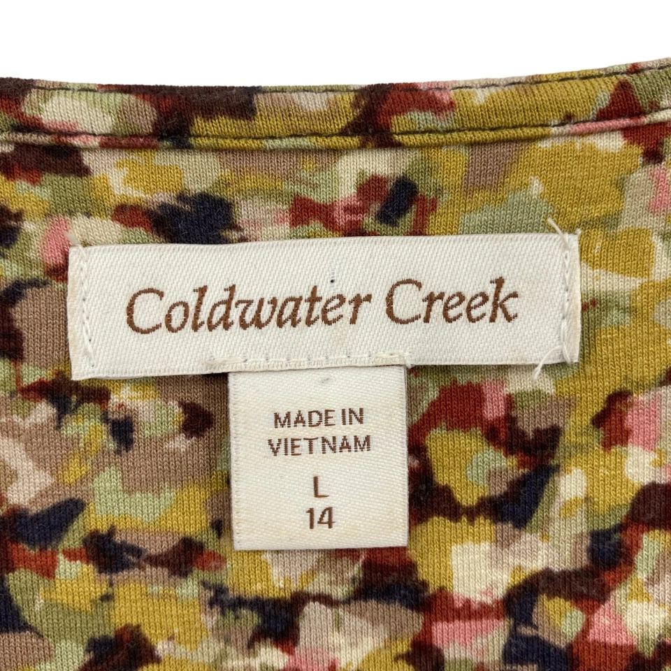 Blusa Pullover Para Mujer Coldwater Creek Jersey Tejido Volantes Capas Grande 14 Foto 4 de 4