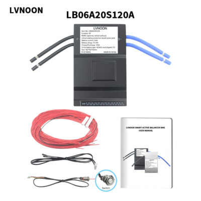 LVNOON Smart Protection active balancer  120A 7S-24S for Lifepo4 / Li-ion/ LTO