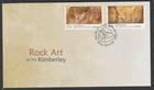 AUSTRALIA 2022 - ROCK ART of the KIMBERLEY set of 2 V F Used on FDC - in stock