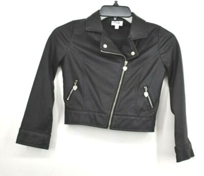 D Signed Disney Descendant Girl Black Zip Front Jacket Long Sleeve Zip Pocket XS