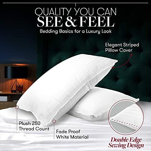 2Pack Beckham Hotel Collection Gel Pillow Luxury Plush Gel Pillow eBay