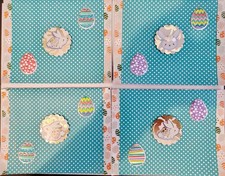 Handmade Greeting Cards - set of 8 Easter Cards with Messages and Envelopes