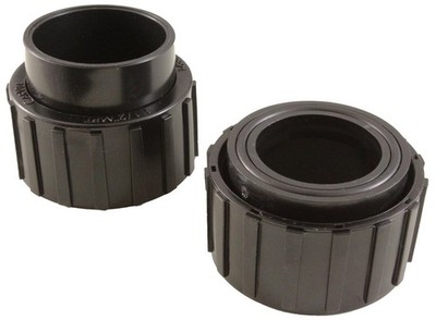 Pump Union, Qty 2, Carvin, 1-1/2''fbt x 1-1/2''s, Black
