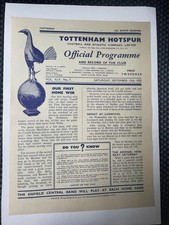 TOTTENHAM HOTSPUR Reserves v Southampton Reserves Programme 13 September 1952