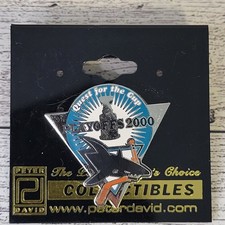 San Jose Sharks Lapel Pin 2000 Playoffs Team Logo NHL Hockey Quest for the Cup