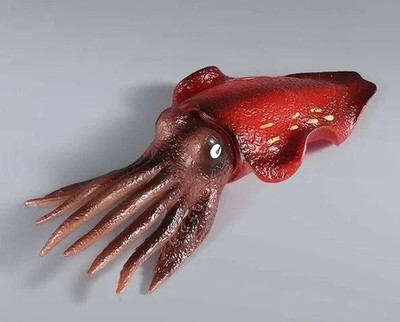 Red Squid Fish Sea Animal Toy PVC Action Figure Doll Kids Toys Party Gifts