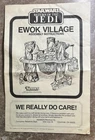 Vintage Star Wars 1983 ROTJ Ewok Village Playset Original Kenner Instructions!!!