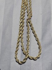 Vintage Napier Signed Silver Tone Twisted Rope Chain Necklace 20"L 44g