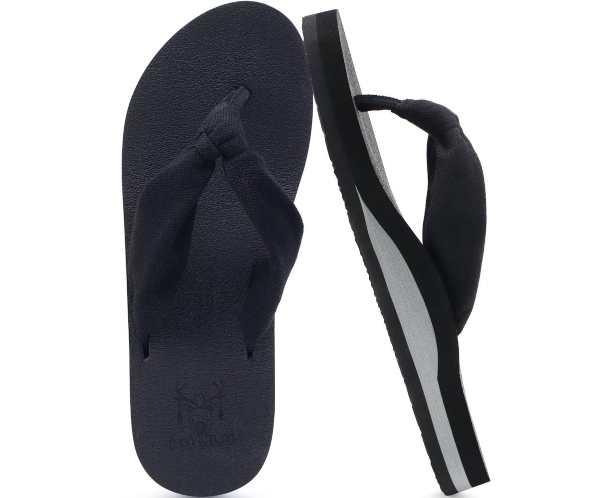 KuaiLu Flip Flops Women Arch Support Yoga Mat Comfortable Summer Beach  Walking