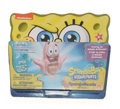 Nickelodeon Spongebob SpongeHeads PATRICK 21'' Inflatable Party Costume Hat