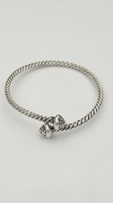 Sterling Silver Rope Bracelet Ball Ends 925 7...