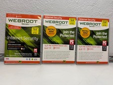 Webroot SecureAnywhere Internet Security 3 Devices PC Mac Android iOS - Lot of 3