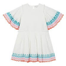 NWT Stella McCartney Kids scalloped cotton dress Size 5